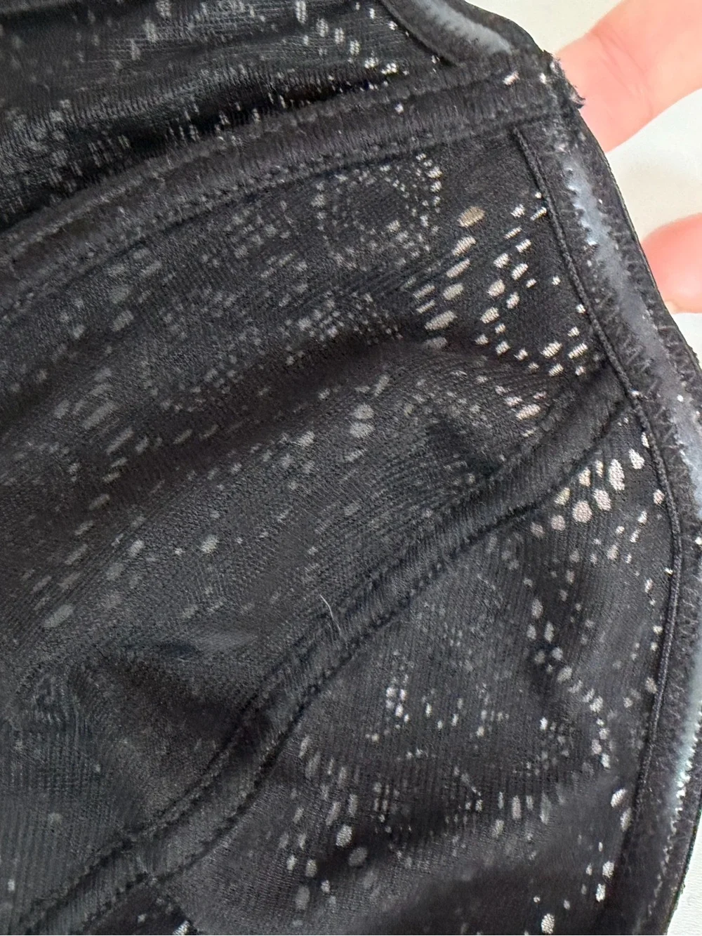 intimately Free People Balconette Bra Lace Underwire Unlined Boning Piping Black